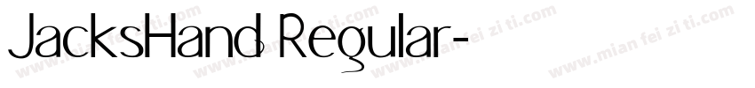 JacksHand Regular字体转换